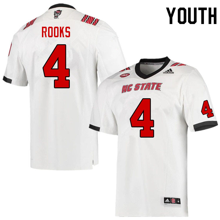 Youth #4 Porter Rooks NC State Wolfpack College Football Jerseys Sale-Red - Click Image to Close